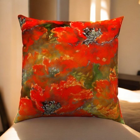 Brighten your space with the Crimson Floral Cotton Throw Pillows, blending comfort and vibrant decor effortlessly.
