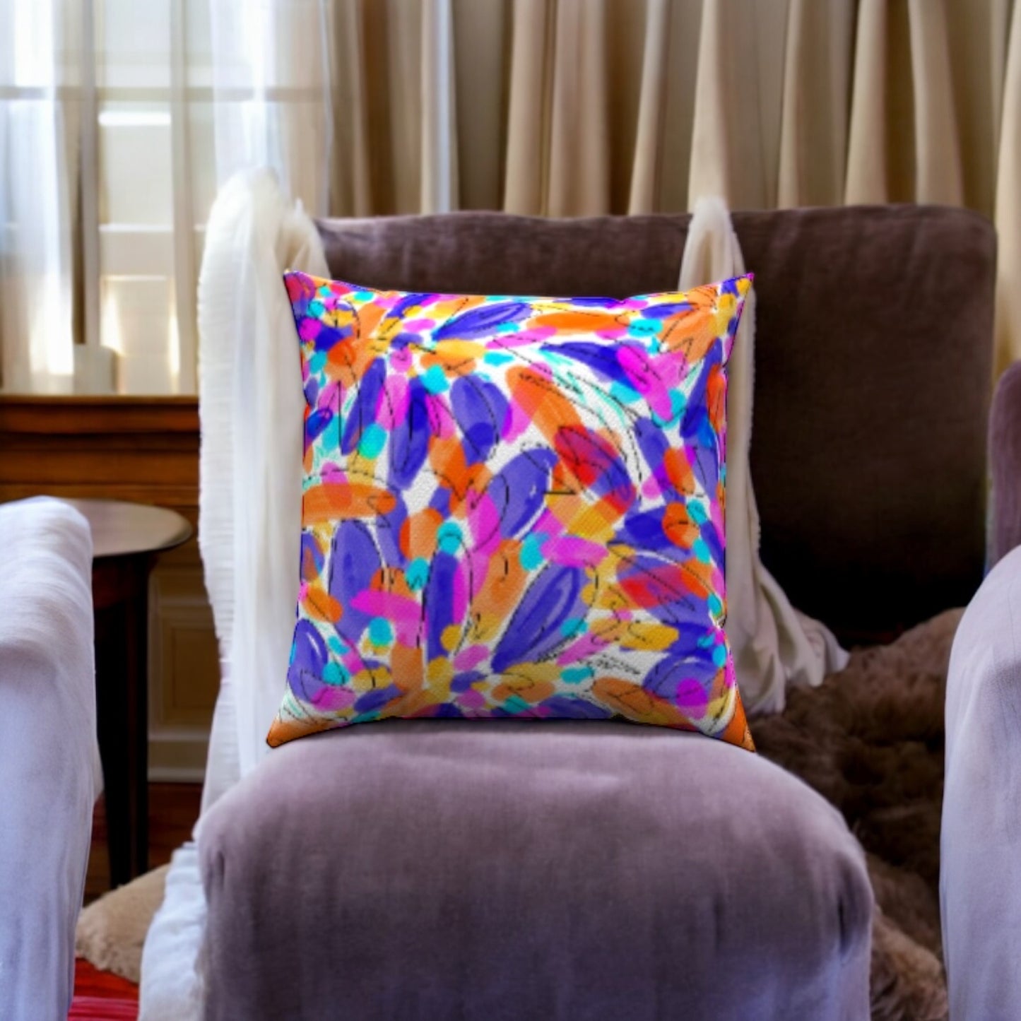 Petals Throw Pillow - My Fanciful