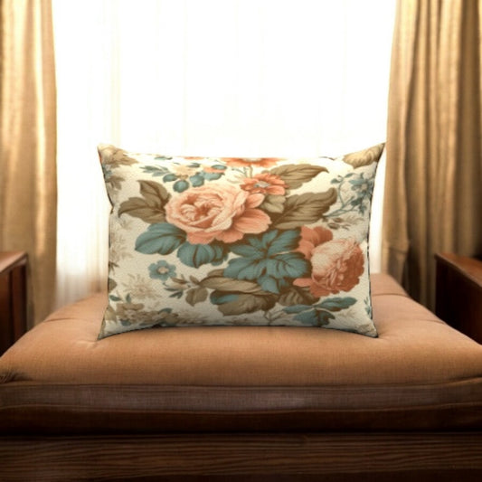 Botanic Cotton Lumbar Pillow with a floral design adds elegance and comfort to any living space. Perfect for your home decor.