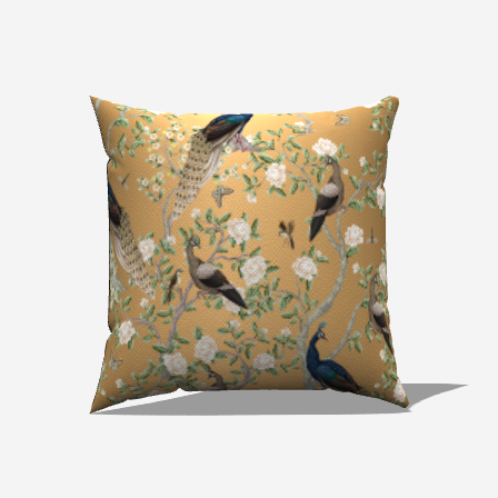 Gilded Garden Whimsy Throw Pillow