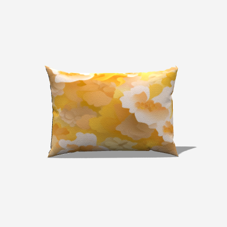 Brighten your decor with the Whimsy Cotton Lumbar Pillow, featuring a cheerful floral design for comfort and elegance.