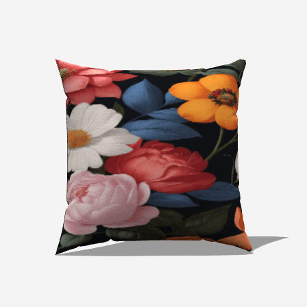 Colorful Blooms Cotton Throw Pillows featuring vibrant floral patterns, perfect for stylish home decor.