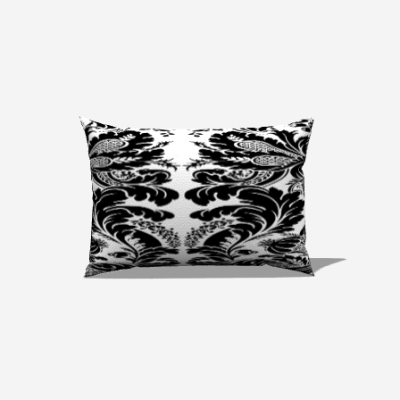 Transform your space with the elegant Brocade Cotton Lumbar Pillow, featuring a luxurious design in soft cotton.