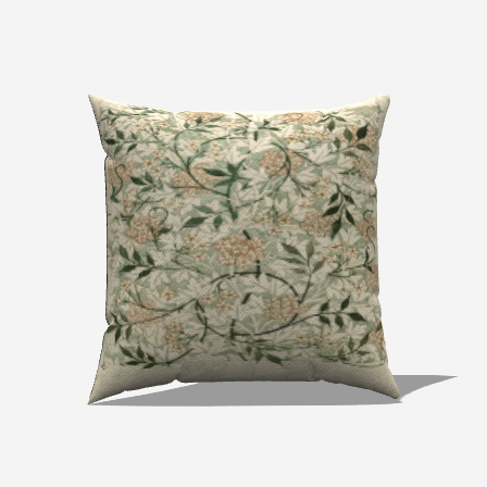 Botanical Mint Leaves Cotton Throw Pillow adds a nature-inspired touch to your decor with its charming leaf design.