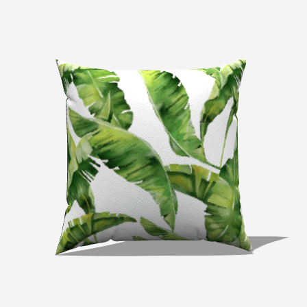 Enhance your decor with our Palm Cotton Throw Pillow, featuring a vibrant palm leaf design for a natural touch.