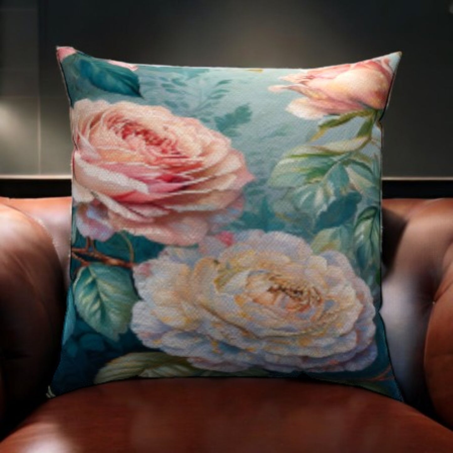 Bloomy Cotton Throw Pillows feature stunning floral designs, adding elegance to any living space.