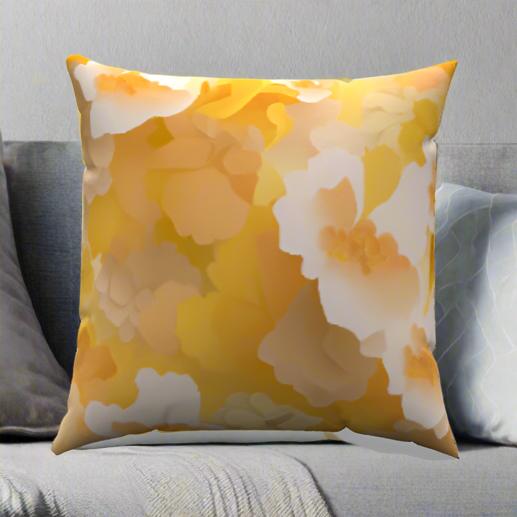 Elevate your décor with the vibrant Watercolor Floral Cotton Lumbar Pillow, perfect for any living space.