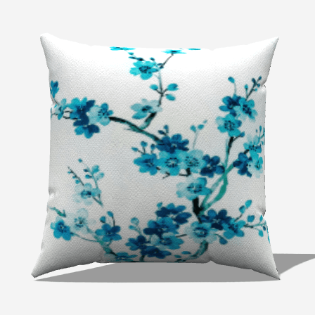 Cozy up your space with the Teal Botanical Cotton Throw Pillow, featuring elegant watercolor petals for stylish decor.