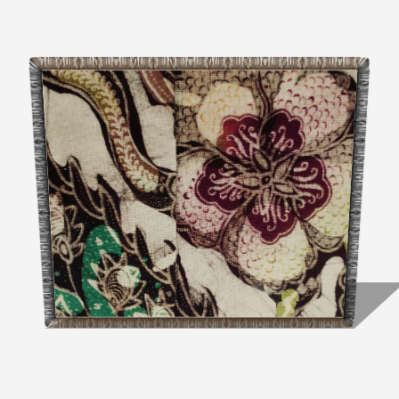 Stylish Botanical Cotton Throw - 60" x 50" featuring intricate floral design, perfect for elegance and warmth.