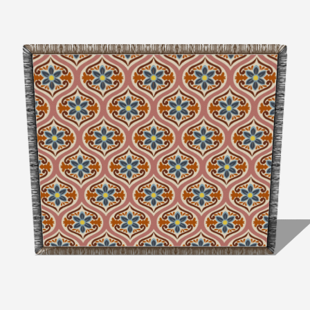 Fringe Mauve Woven Throw - 60" x 50" - My Fanciful