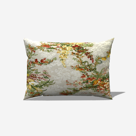 Branches of Floral Print Lumbar Pillow featuring elegant floral designs in vibrant colors, perfect for home decor.