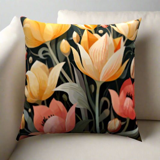 Add a vibrant touch to your decor with Blooming Cotton Throw Pillows, crafted from 100% premium cotton for comfort.