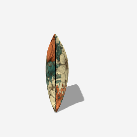 Botanical Cotton Lumbar Pillow features a vibrant floral design, perfect for enhancing your home decor.