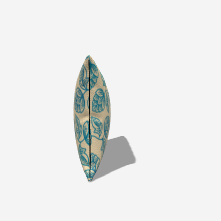 Elevate your decor with the Blu Leaves Cotton Lumbar Pillow, featuring a stunning floral design for added elegance.
