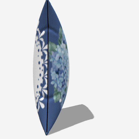 Elegant Bell Cotton Throw Pillows in blue floral design, perfect for enhancing your home décor with comfort and style.