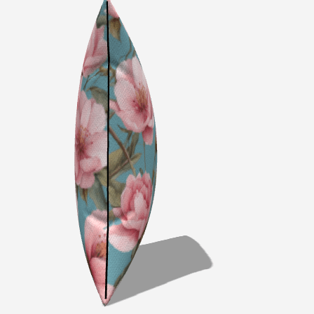 Pink Bouquet Cotton Throw Pillows with soft pink floral design on blue background, adding comfort and style to your home décor.