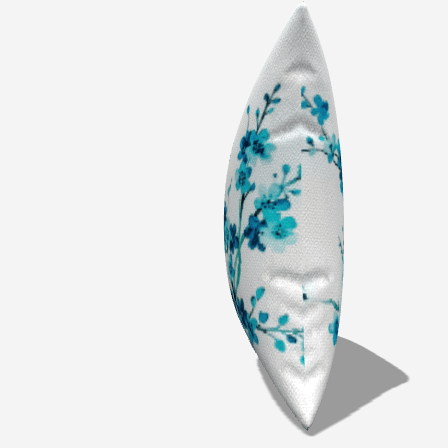Stylish Teal Botanical Cotton Throw Pillow with watercolor petals, perfect for enhancing your cozy home ambiance.