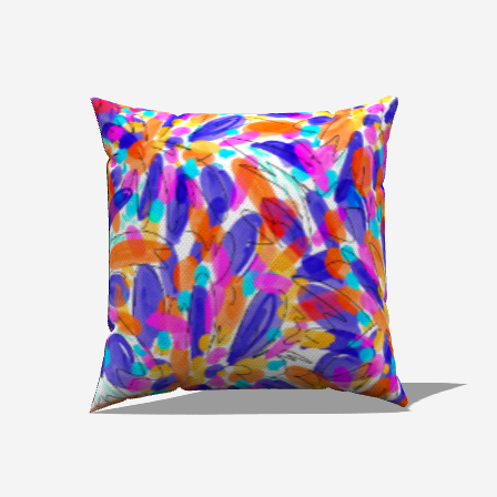 Colorful Petals Throw Pillow