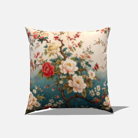 Floral Serenade  Throw Pillow