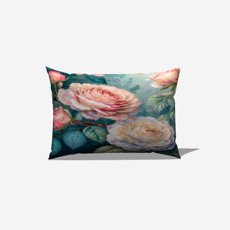 Blooms Cotton Lumbar Pillow