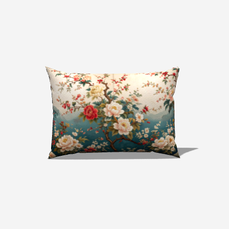 Floral Serenade Lumbar Pillow