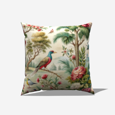 Avian Bloom Throw Pillow