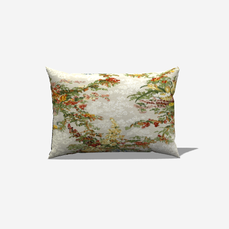 Botanical Cotton Lumbar Pillow