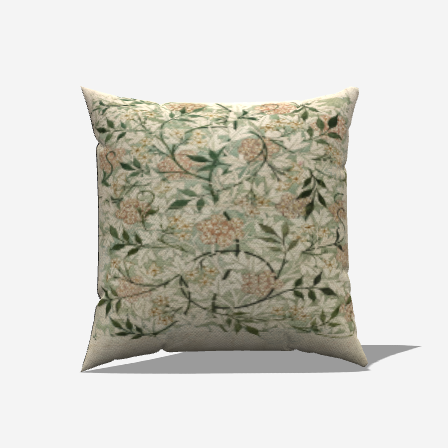 Botanical Mint Leaves Cotton Throw Pillow