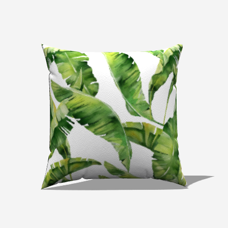 Palm Cotton Throw Pillow