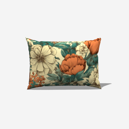 Botanical Cotton Lumbar Pillow