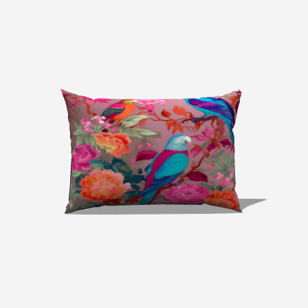 Aviary Bloom Lumbar Pillow