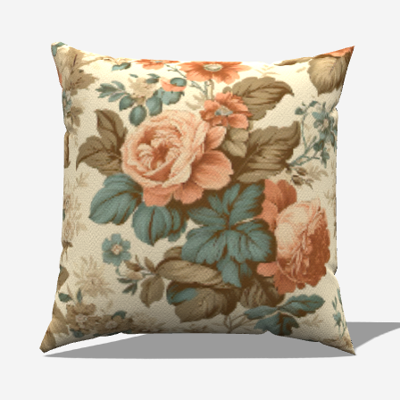 Botanical Cotton Throw Pillow