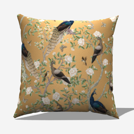 Gilded Garden Whimsy Throw Pillow