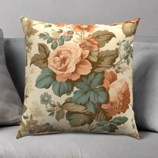 Botanical Cotton Throw Pillow