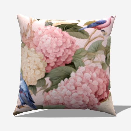 Serene Garden Throw Pillow-My Fanciful