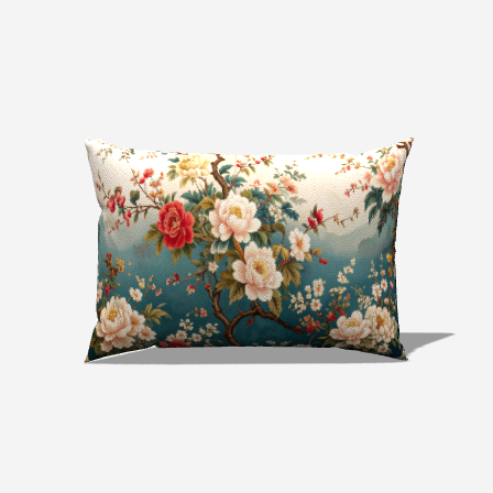 Floral Serenade Lumbar Pillow
