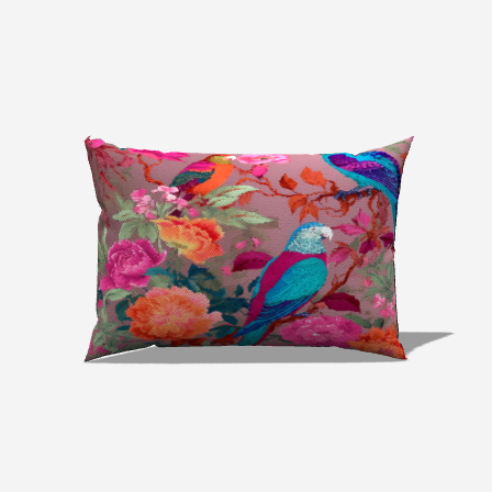 Aviary Bloom Lumbar Pillow