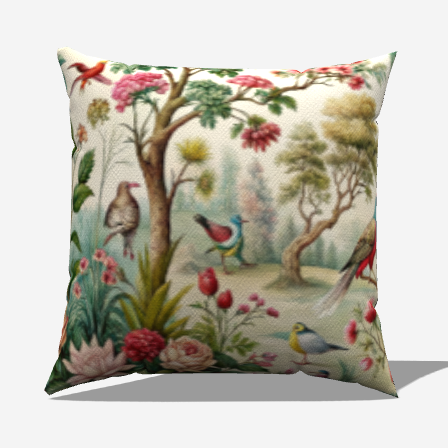 Avian Bloom Throw Pillow