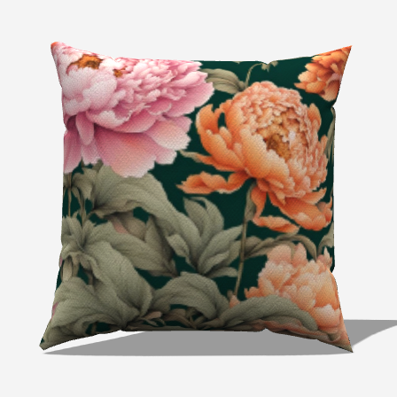 Peach and Pinkish Throw Pillow