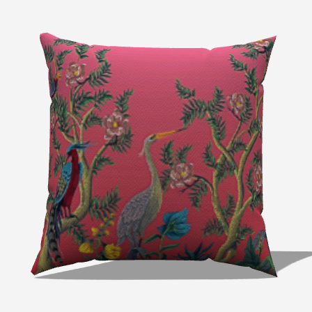 Feathered Floral Dream Throw Pillow by