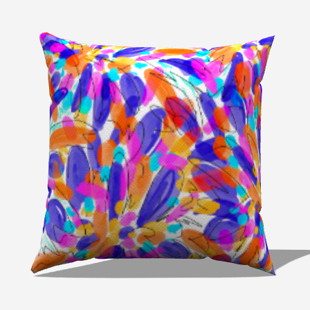 Colorful Petals Throw Pillow