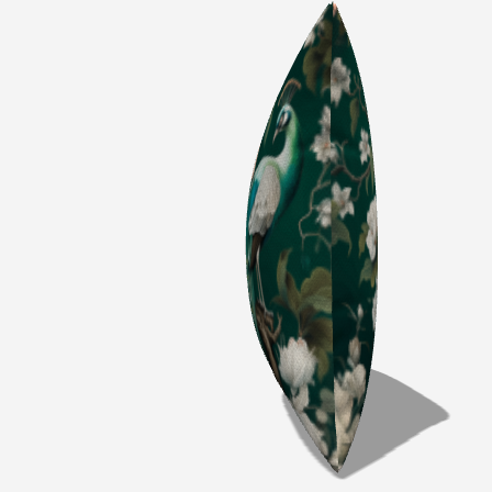 Floral Peacock Throw Pillow