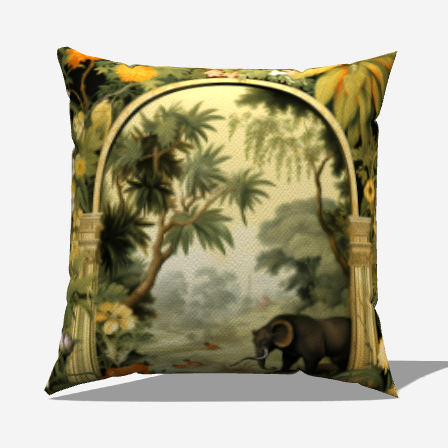 Lush Tropical Throw Pillow