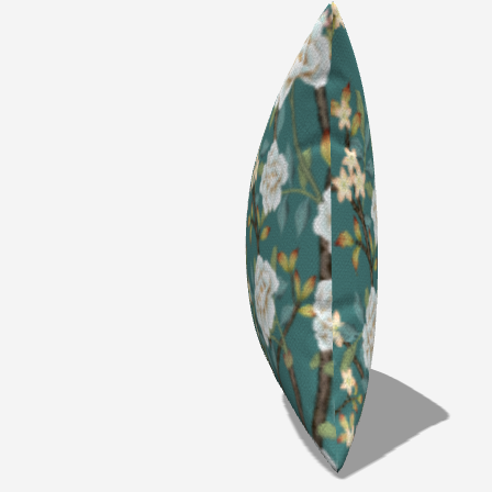 Aqua Petal Dream Throw Pillow adorned with delicate white flowers against a rich teal backdrop, ideal for stylish decor